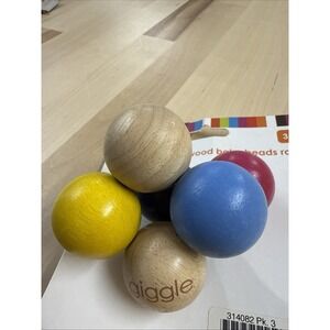 Manhattan Toy Company Giggle Colorful Classic Baby Wood Rattle Toy